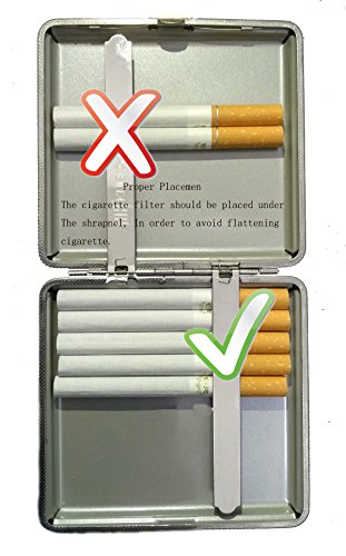 Faux Leder Metall Zigarettenetui Halter hält 20 Zigaretten. - 3