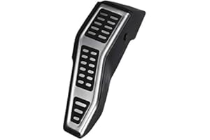 KOKSII Dead Footrest Pad Foot Rest Pedal for Golf Seven Mk7 VII - Black & Silver - Stainless Steel & Plastic - Drivers Side - Car