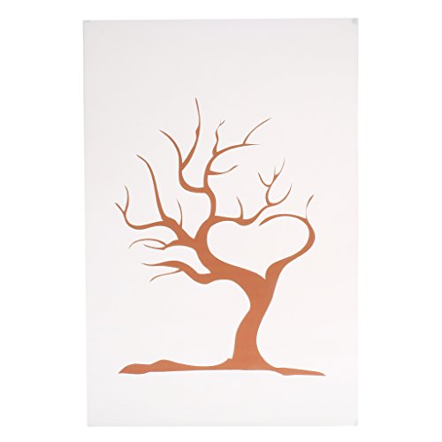 Hochzeit Vogel Fingerabdruck Baum Mit Farbigen Stempelkissen Für Signatur 7 stil - Farbe6, 40 * 60cm