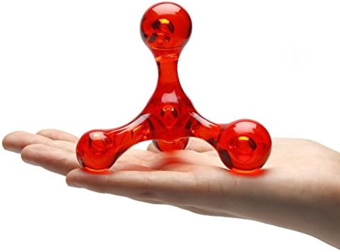 Lunata (Upgrade 2019) 4 Point Trigger Massager for The Back, Neck, Shoulders and The Feets, myofascial Release Trigger Point Massage, Red