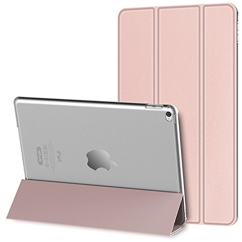JETech iPad Mini 4 Hülle Schutzhülle Etui Tasche Abdeckung Ledertasche mit Durchschaubar Rückseite für Apple Neu iPad Mini 4 mit Automatischen Schlaf / Wake (Roségold)