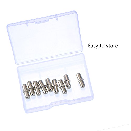 Outus 5 mm Metall Regalstütze Pin Bodenträger Geteilte Regalstifte 50 Packung für Schrankmöbel mit Aufbewahrungsbox - 2