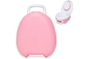 My Carry Potty - Pot de Voyage Rose Pastel, Meilleur Siège de Toilette Portable pour les Tout-Petits et les Enfants à Emporter Partout