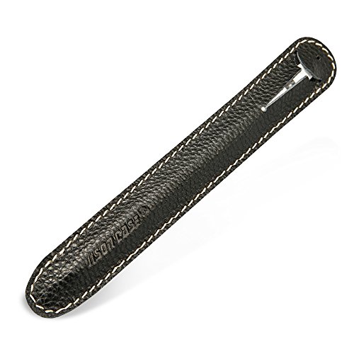 Jisoncase ELEGANT Apple Pencil Halter aus echtem Leder, schwarz, apple iPad Pro 12.9/ 9.7 Stift Lederhülle JS-APL-01K10