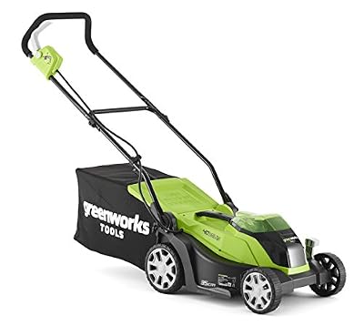 Greenworks Tondeuse à gazon sans fil 35cm 40V Lithium-ion avec batterie 2Ah et chargeur - 2501907UA