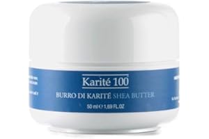 SOCIETÀ DEL KARITÉ SINCE 1977 Karité Bioélite Burro di Karité 100 – Crema Idratante Viso e Corpo con Burro di Karité Puro Biologico – Nutriente, Lenitiva, Elasticizzante, Antismagliature, Naturale, Made in Italy (50 ml)