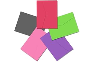 BLUGUL 50 Pièce Petite Enveloppe, Mini enveloppes, 115x82mm, pour Fournitures de Fête d'Anniversaire, Cartes d'invitation, Assorti