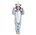 Produktbild Nachtwäsche Unisex Cosplay Kinder Pyjamas Tier Einhorn Jumpsuit Kostüm für Mädchen und Jungen (95, Blue Unicorn Belly)