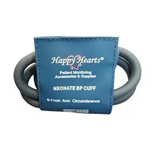 Happy Hearts Latex-Free BP Cuff Neonatal Single Tube 06-11 cm