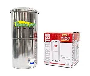 HOME-PRO Priya Gold Stainless Steel Water Filter, 18 L, Silver
