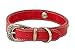 Produktbild Covink® Einstellbare Länge 11,5 Zoll A 14.5 Zoll, 0.8 Zoll Wide echtes Leder Hunde Halsband für mittelgroße Hunde Hunde-Kleine Größe Red Rot