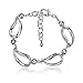 Produktbild amberma Charm Schmuck Silber Armbänder Fußkettchen für Frauen, Geschenke für Mädchen FRIENDS