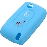 Silicona Flip Funda Soporte Para de llaves remoto 2 botones Peugeot 207 307 407 308 607