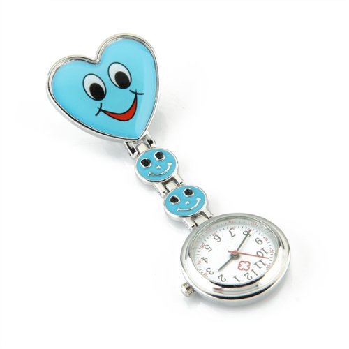 Gleader Schwesternuhr Pulsuhr Ansteckuhr Krankenschwesteruhr Quarz blau neu - 3