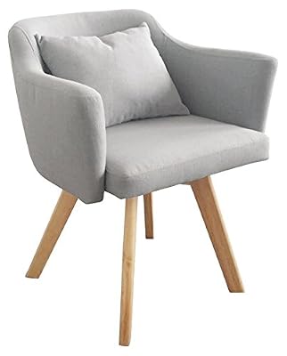 Menzzo Scandinave Dantes Chaise/Fauteuil Tissu Gris 58 x 58 x 70 cm