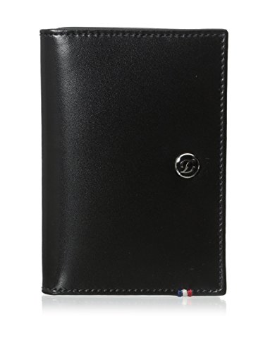 S.T Dupont D-180013 Line D - Porta biglietti da visita in pelle, colore: Nero