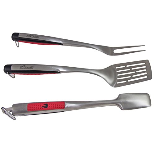 Char- Broil Zubehör, 3-teiliges Premium Grillzubehörset, silber / schwarz / rot, 45 x 16 x 3 cm