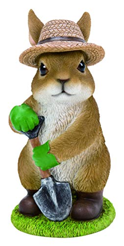 M.E.G. Tarjetas y Regalos Vivid Arts - Edición Limitada de Conejo benéfico con Pala de decoración para el hogar o el jardín (GFC-RB02)