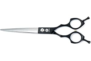 Dream Reach 6.5'' Dog Grooming Scissors - Twin Tail Professional Pet Cat Hair Scissors - Best Cutting & Curved & Chunker Shear Pet Clipping Scissors for Small Large Dogs Cats (Cutting Scissor)