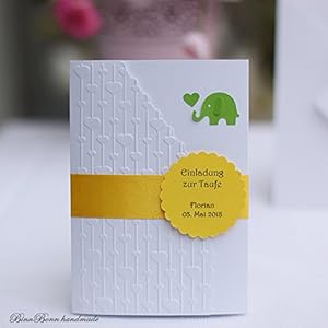 12 Einladungskarten Einladung Taufeinladung zur Taufe Baby Babyparty Junge Handarbeit binnbonn