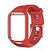 Produktbild für Tomtom Adventurer / Golfer2 / SE Uhr Intelligent Uhr Smart Watch Ersatz Silikon Uhrenarmband Armband Handschlaufe Strap für Herren Damen (Rot)