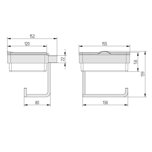 AVENARIUS Feuchttuchbox; mit Papierhalter, Serie Univ.9002065010 - 4