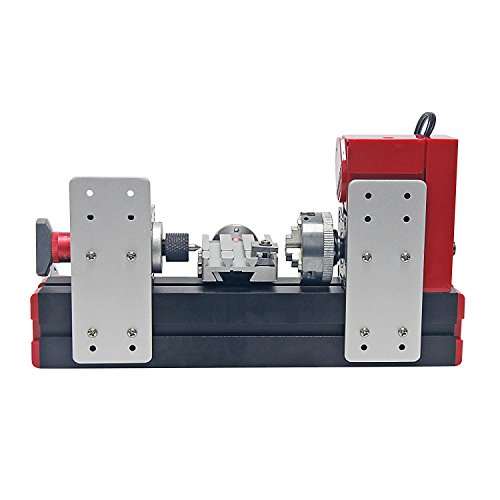 Wisamic Motorisierte Mini Metallbearbeitung Drehmaschine Drehbank Heimwerkerutensilien Metall Holzverarbeitung für die Pädagogik der Naturwissenschaften Hobby Modellbau Werkzeug - 5