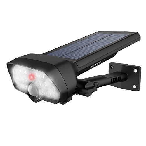 HXSS 17 LED La luz solar ajustable con sensor de movimiento, Spotlight a prueba de agua para el jardín, al aire libre, Patio, Casa, Camino de entrada