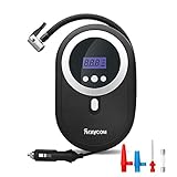 Luftkompressor, Rraycom 12V Tragbare Auto Reifenpumpe mit LED-Licht und Digital-