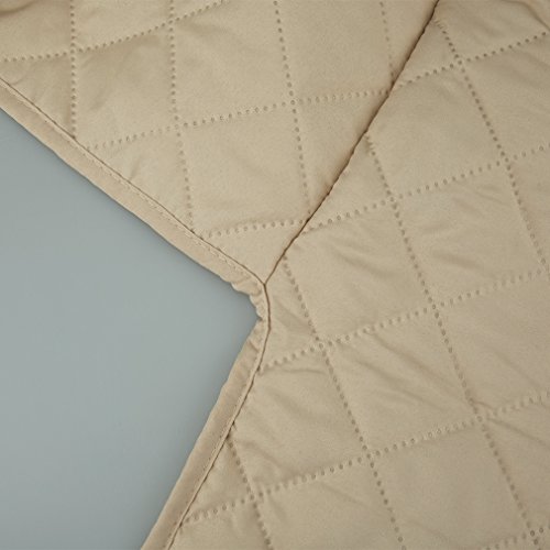 Auralum Hochweitig Polyester Sofabezug Sofaüberwurf 177*56 beige 1 Sitzer waschbar - 6