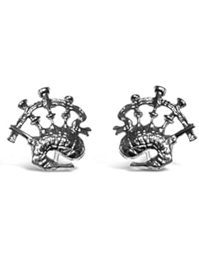 Silberner Dudelsack - schottische Ohrringe