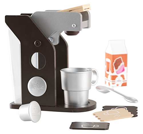 KidKraft 63379 Espresso Ensemble machine à café avec accessoires pour cuisine pour enfant