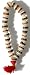 Produktbild Hand-Mala Horn hell mit Steinen 8 mm Mala Armband