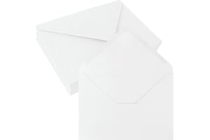 JAGERGREEN 50 Enveloppes B6 137x194 mm, 150 g/m² Taille Lettre, Enveloppes Blanches Auto-Adhésives pour Invitation de Mariage, Cartes de Vœux, Baby Shower, Anniversaires, Cartes de Remerciement