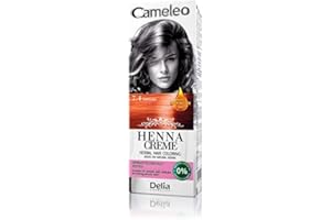 Cameleo Herbal Henna para colorear, crema rojo cobre de 75 g. Extracto de henna natural con aceite marroquí