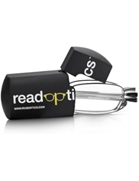 Read Optics Kompakt Faltbare Lesebrille. Metal Teleskop-Armen und Rechteckigen Glaesern in hoher Qualitaet. Matt...