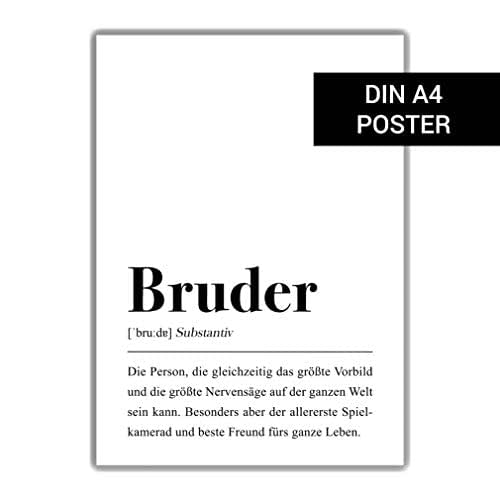 Bruder Definition DIN A4 Poster Amazon.de Handmade