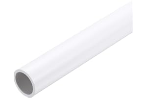 QUARKZMAN Tube PVC Rigide Rond 21.4mm ID 25mm OD 30 cm de Long Haute Résistance pour Tuyau d'Eau, Aquarium, Réservoir à Poissons, Serre de Jardin, Blanc