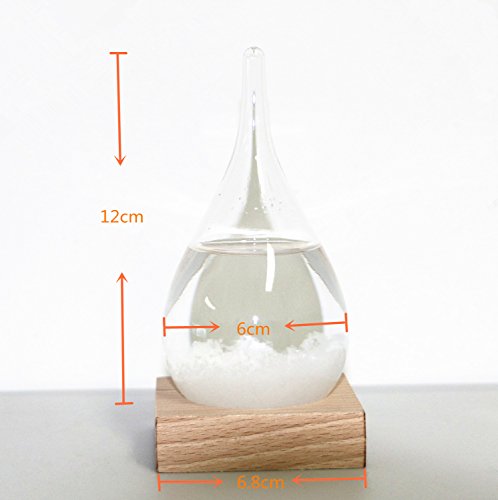 WELLDONE® Valentinstag Geschenk Kreativ Stylish Desktop Droplet Sturm Glas Crafts Wetter Sturm Vorhersage Predictor Flaschenbarometer (6 * 12) - 2