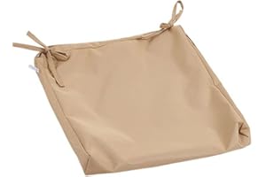 JORTUIO Housse de Coussin de Chaise Imperméable 40x40 50x50 45x45 cm, Housses de Coussin de Siège de Jardin,Amovibles, pour Intérieur et Extérieur, Terrasse Meubles(Kaki,45x45x5 cm)
