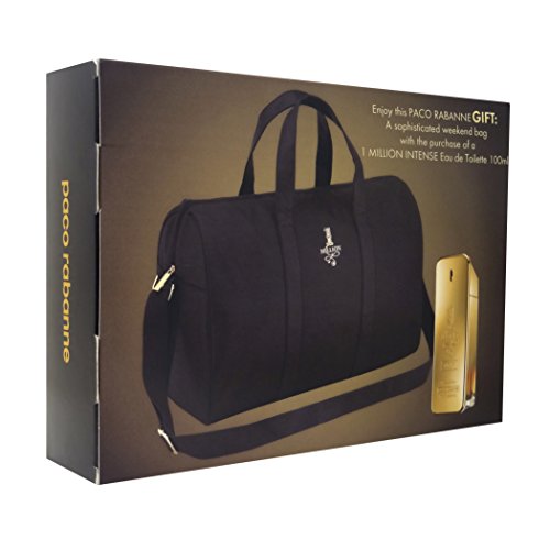 1 Million For Men by Paco Rabanne Intense EDT Spray 100ml + Weekend Bag Giftset