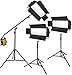 Produktbild BRESSER LED Foto-Video Set 3x LG-1200 72W/11.800LUX + 3x Stativ