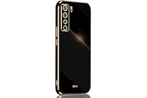 SEAHAI Funda para Huawei P40 Lite 5G, Galvanoplastia de Diseño de Phnom Penh Elegante Delgada a Prueba de Golpes TPU de Goma Suave Carcasa de Silicona Colorida, Negro
