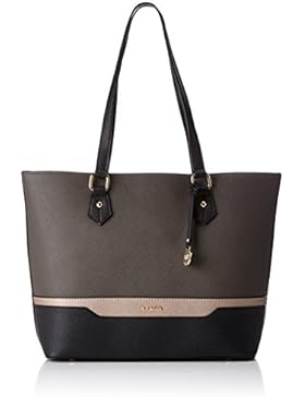 L.Credi Damen Angelique Schultertasche, Grau (Grau/Combi), 12,5x28x32 cm