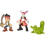 Mattel W5262 Fisher-Price Disney Jake y los piratas de Nunca Jamás - Figuras de Jake, Capitán Garfio y Cocodrilo Tic Tac (3 piezas)