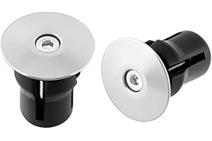 Xzenuo Bouchons de Guidon en Aluminium - Bouchons de Extrémité de Guidon Légers et Résistants pour VTT, Vélo de Route et Ville, Compatibles avec Poignées 17-23,5 mm (Silver)