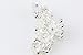 Mytoptrendz® Small Medium Silver Tone Metal Oval Faux Pearl Shell Effect Rose and Daisy Floral Ab and Clear Crystal Hair Claw Clamp Grip Bridal/ Prom/ Wedding Hair Accessories