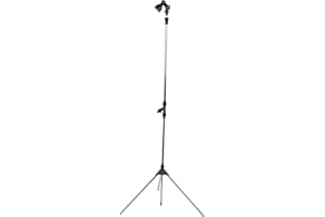NORDIQ LET'S MAKE HOME NORDIQ - Ducha Exterior Jardin con Conexión a Manguera – Ducha Jardin Altura Regulable con Trípode para Piscina o Camping - Duchas Portatiles de Aluminio – con Cabezal Regulable - 160-230 cm