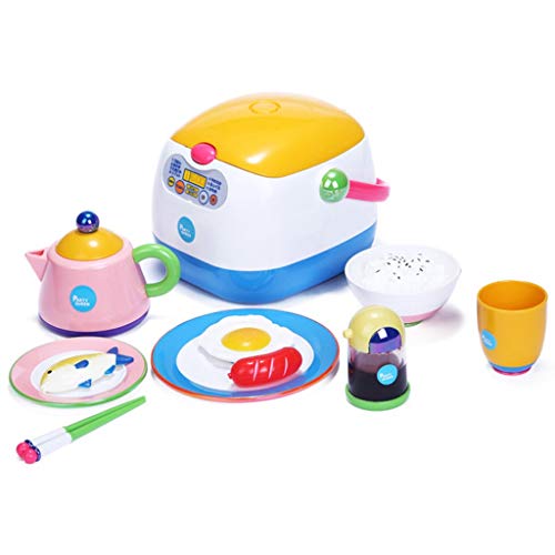 Preisvergleich Produktbild Spielzeugsets Kinderküche Spielzeug ABS Küche Spielset Kinder Reiskocher Simulation Spielzeug Memo Life Toys Rollenspiele Geburtstagsgeschenke (Color : Blue-White, Size : 40.5 * 15 * 30.5cm)