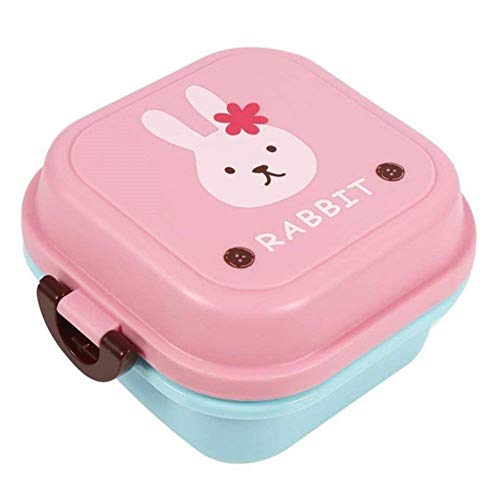 Preisvergleich Produktbild YIDAINLINE Brotdose für Kinder Junge Mädchen Cartoon 2-Schichten Lunchbox Frühstücksbox Kindergarten Büro Snackbox leicht tragbar Essensbox für Camping Schule Wandern Reise Picknick